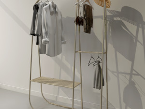 steel rack wardrobe 3D Model