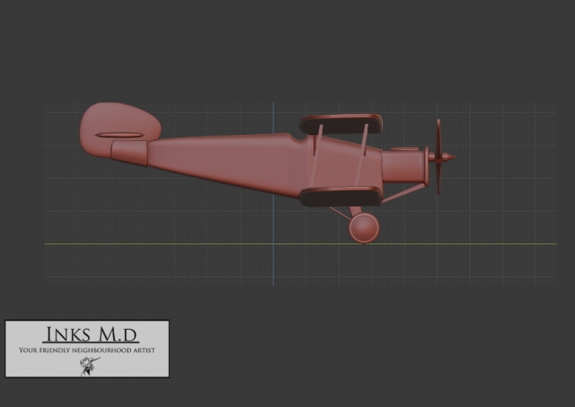 1920 ww1 airplane Model 3D .c4d .max .obj .3ds .fbx .stl .blend 
