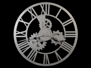 steampunk wall clock 3D 打印模型