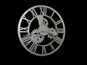 steampunk wall clock 3D 打印模型