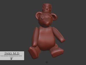 steampunk teddy bear 3D 프린트 모델