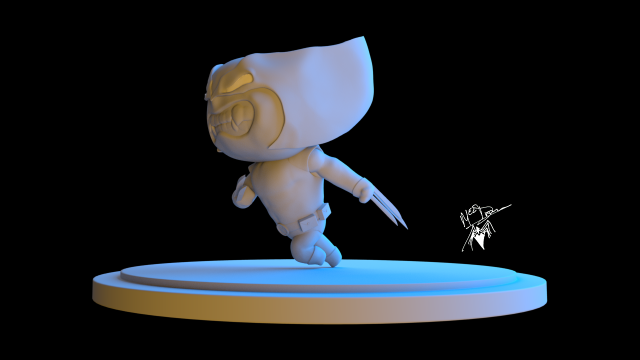 miniwolverine 3Dプリントモデル .c4d .max .obj .3ds .fbx .stl .blend