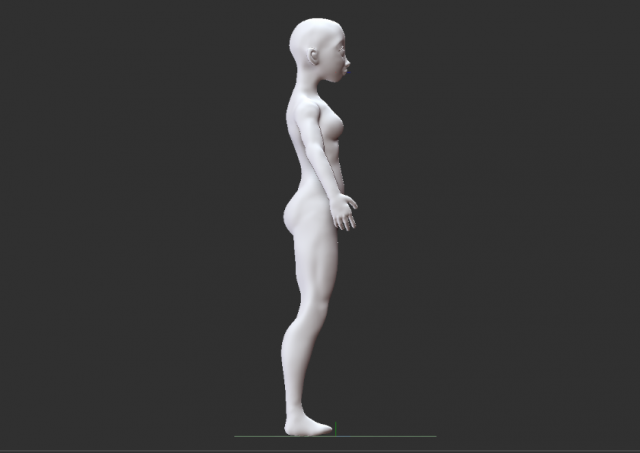 female base mesh 3D Model .c4d .max .obj .3ds .fbx .stl .blend
