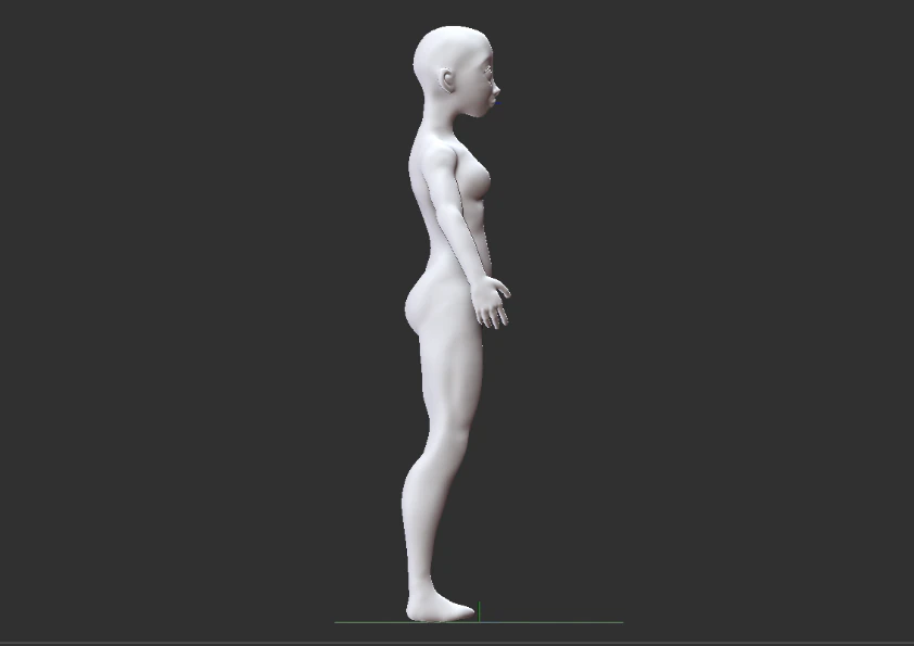 female base mesh 3D Model .c4d .max .obj .3ds .fbx .stl .blend 