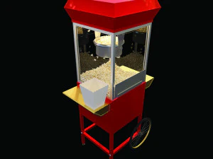 popcorn cart 3D Model