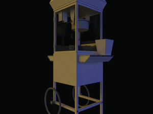 popcorn cart 3D Model