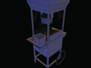 popcorn cart 3D Model
