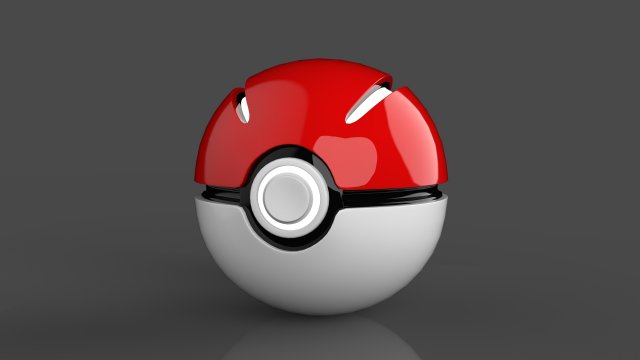 tech pokeball 3D 모델 .c4d .max .obj .3ds .fbx .stl .blend 