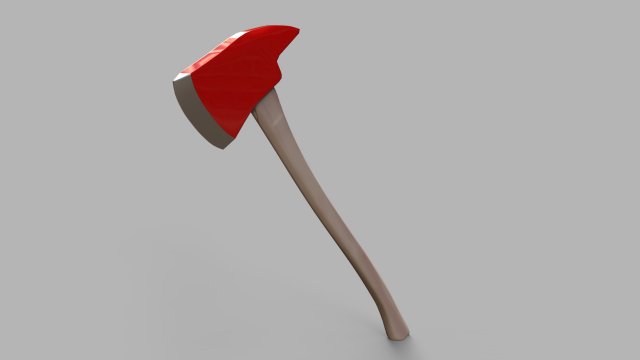 firefighter axe 3D Model .c4d .max .obj .3ds .fbx .stl .blend 