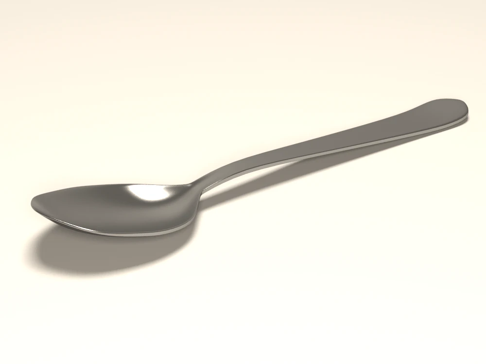 tea spoon 3D Model .c4d .max .obj .3ds .fbx .stl .blend 