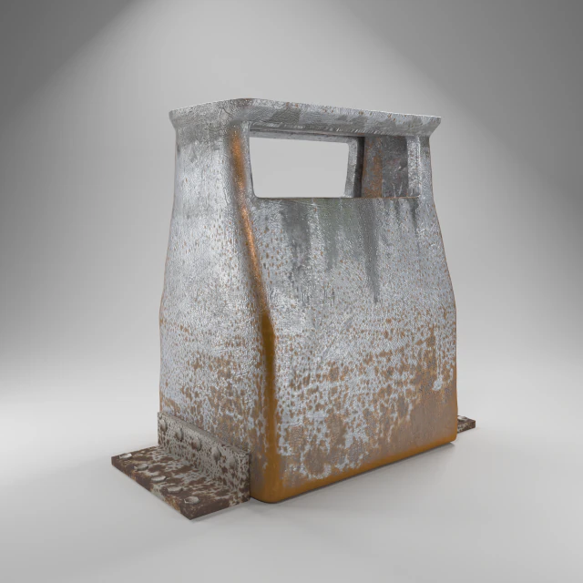 іржавий кошик для сміття 3D Модель .c4d .max .obj .3ds .fbx .stl .blend