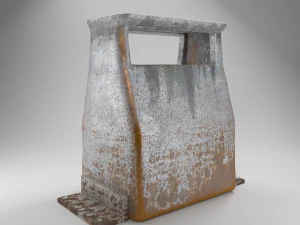 paslanmış &ccedil;&ouml;p tenekesi 3D Model