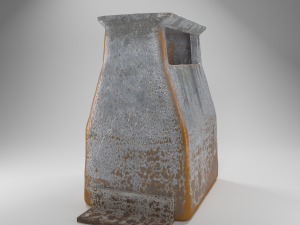 rusted trashcan 3D Model