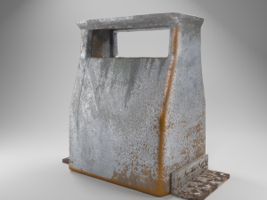rusted trashcan 3D Model