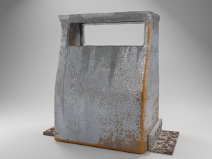 rusted trashcan 3D Model