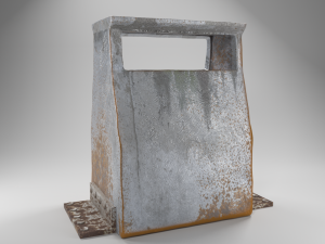 rusted trashcan 3D Model