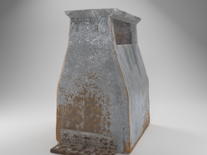 rusted trashcan 3D Model