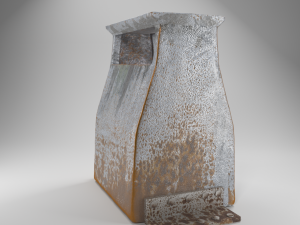 rusted trashcan 3D Model