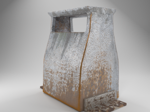rusted trashcan 3D Model