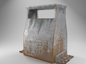 rusted trashcan 3D Model