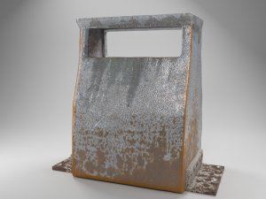 rusted trashcan 3D Model