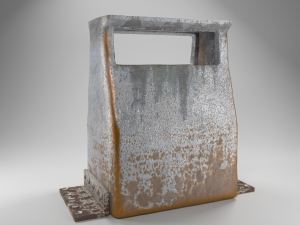 rusted trashcan 3D Model