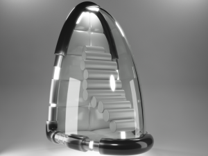 capsule spaceship and power core Modelo 3D
