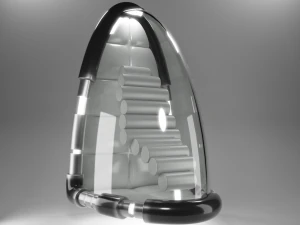 капсула космічний корабель і силове ядро 3D Модель