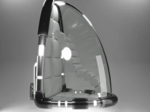 капсула космічний корабель і силове ядро 3D Модель