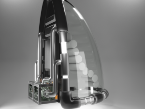 capsule spaceship and power core Modelo 3D