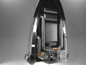 capsule spaceship and power core Modelo 3D