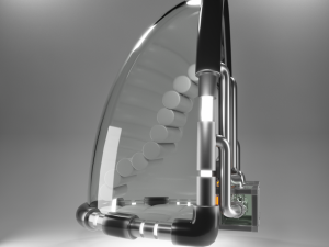 capsule spaceship and power core Modelo 3D
