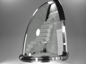 capsule spaceship and power core Modelo 3D