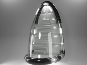 capsule spaceship and power core Modelo 3D