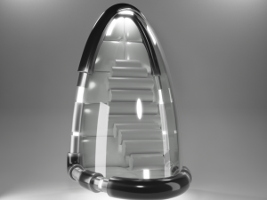 capsule spaceship and power core Modelo 3D