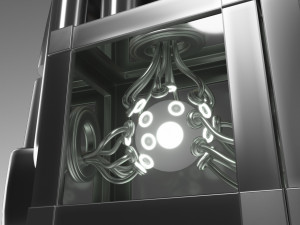 capsule spaceship and power core Modelo 3D