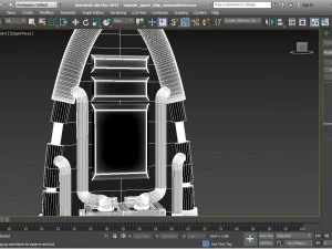 капсула космічний корабель і силове ядро 3D Модель