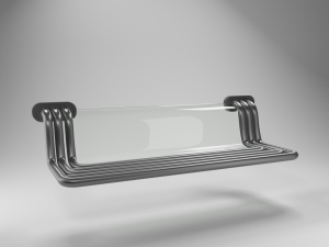 street science fiction bench 3D Model