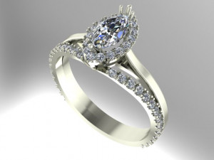 ring for marquise 3D 모델