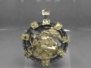 pendentif maya Modèle 3D
