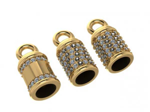 punt op een leren veter vijf en een halve mm 3D Model