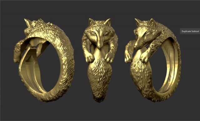 gold fox Model 3D .c4d .max .obj .3ds .fbx .stl .blend 