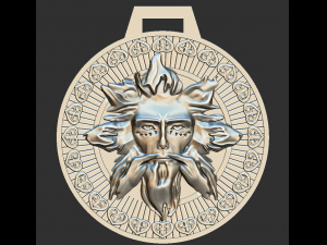 amulet dazhdbog 3D 모델