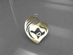 suspension mother with baby 3D Model