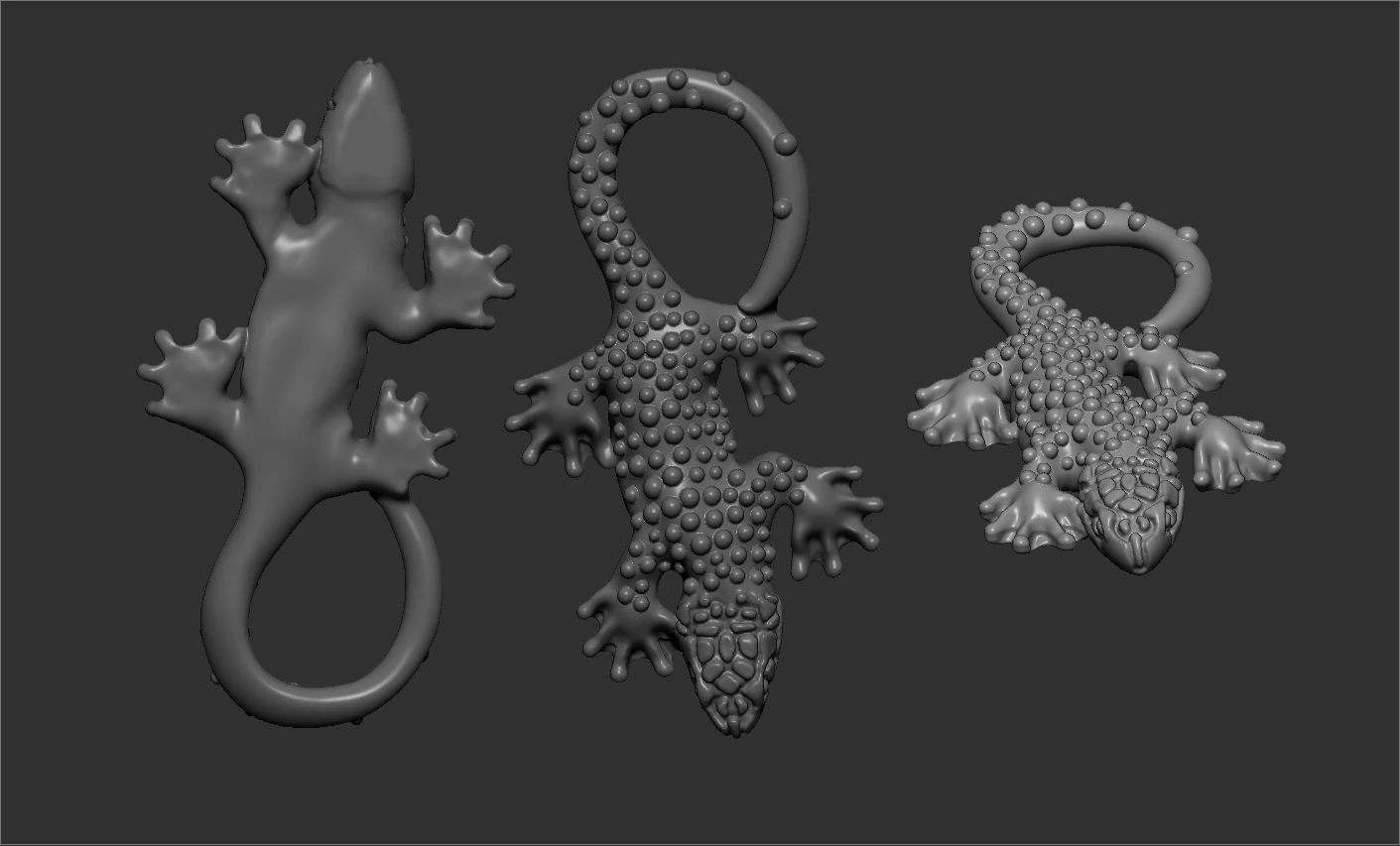 golden lizard 3D Print Model .c4d .max .obj .3ds .fbx .stl .blend 