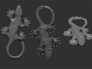 golden lizard 3D 프린트 모델