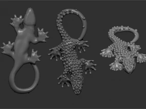 黄金のトカゲ 3Dプリントモデル