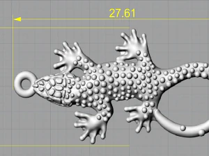 golden lizard 3D Print Model