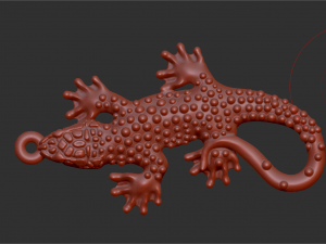 golden lizard 3Dプリントモデル