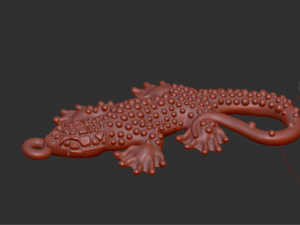 golden lizard 3Dプリントモデル